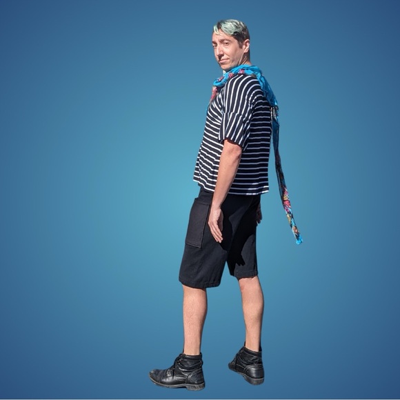 Swankety Swank Hemp Board Shorts with Front Pockets and Drawstring - Picture 1 of 5